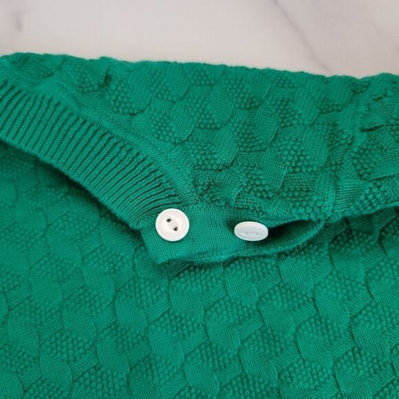 Lacey Lane 2t 2y Australia import emerald green knit sweater textured geometric - Picture 5 of 6